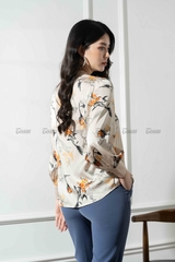 23525X81- Quần xanh baggi, cạp sẻ V thắt đai cá tính trượt hàn.
