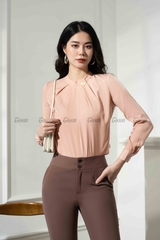 22010N320 - Quần cà phê cháy công sở cạp 6cm.