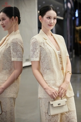 B8253E96 - Bộ Vest ren kem + Q suông