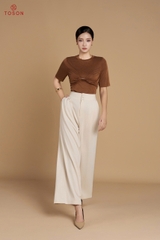 AS126N95 - Áo saquin nâu ngực tạo xoắn