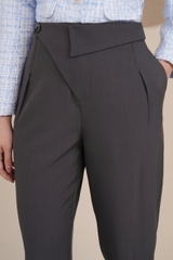 23027G85 - Quần baggi tuýp si ghi,cạp tà bong