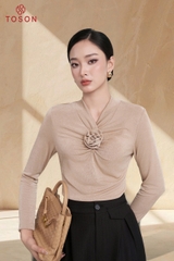 AS128 - Áo saquin hoa cuốn ngực