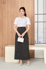 38010 - Chân váy A tuypsi, bổ moi trước