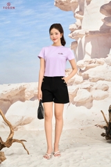 AP233 - Áo phông croptop, dáng ôm, in chữ Hello