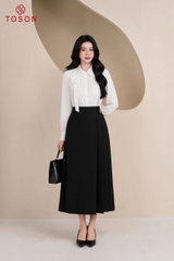 33036B65 - Chân váy carolan gân, xếp ly lệch