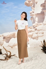 AP133 - Áo phông croptop, dáng ôm, in chữ hoa nhỏ