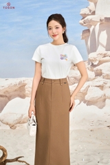 AP133 - Áo phông croptop, dáng ôm, in chữ hoa nhỏ