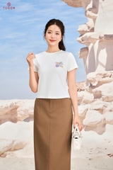 AP133 - Áo phông croptop, dáng ôm, in chữ hoa nhỏ