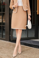 C3801 - Chân váy dạ lông cừu