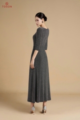 49918B95 - Đầm tay lỡ kim tuyến ánh bạc