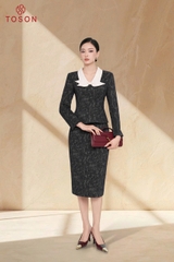 B8357H65 - Bộ vest u mì họa tiết cổ nơ: Vest + C.váy