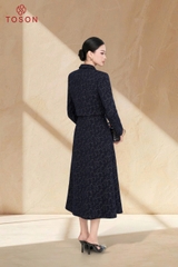 B8410T95 - Bộ u mì xanh than: Vest lửng + Đầm A nhẹ