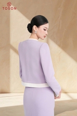 B8306 - Bộ tweet: Vest ngắn đính hoa+ C.Váy dài