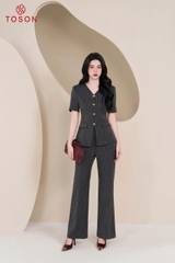 B8243K95 - Bộ đũi kẻ ghi chì: Áo đờ mi + Quần