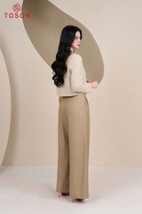 82512E95 - Áo vest dạ text kẻ be