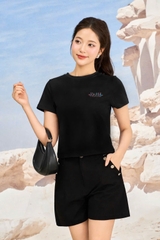 AP233 - Áo phông croptop, dáng ôm, in chữ Hello