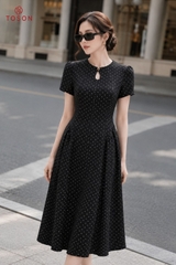 44196 - Đầm xoè đũi chấm bi
