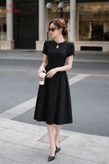 44196 - Đầm xoè đũi chấm bi