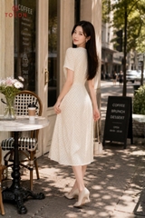 44196 - Đầm xoè đũi chấm bi