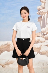 AP233 - Áo phông croptop, dáng ôm, in chữ Hello