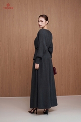 B6301 - Bộ len buộc nơ: áo + chân váy