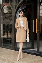 C3801 - Chân váy dạ lông cừu