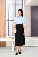 36506B05 - Chân váy tuýp si đen dáng A