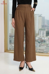 21039 - Quần dạ suông phối nắp túi