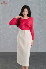 11052 - Áo lụa tơ bèo cuốn hoa