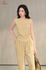 B1219 - Bộ tơ đũi kẻ: Áo + Quần