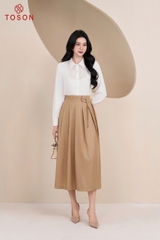 34005N95 - Chân váy xòe xếp ly cạp trang trí