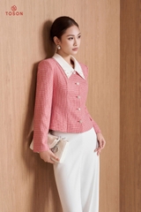 82010D95 - Vest text đỏ cố trắng đính trang trí