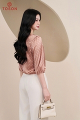 13168 - Áo lụa vai đính nơ hoa (Limitted)