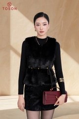 89001 - Áo lông tầng sát nách thắt đai eo