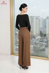 21039 - Quần dạ suông phối nắp túi