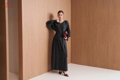 B6301 - Bộ len buộc nơ: áo + chân váy