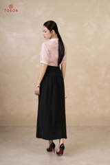 33035B65 - Chân váy xòe carolan cạp đính cúc