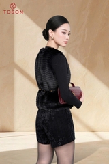 89001 - Áo lông tầng sát nách thắt đai eo