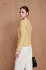 82008V95 - Áo vest suông tweet vàng can dây dệt