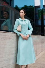 B8369 - Bộ tweet : Vest đính nơ + CV xòe