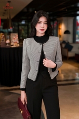 85060 - Áo vest dạ, thắt đai eo