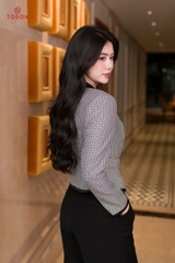 85060 - Áo vest dạ, thắt đai eo