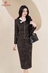 B8359 - Bộ umì họa tiết cổ nơ: Vest + CV