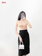 AGN99E33 - Áo Cotton borip be da dáng ôm, cổ U tay cộc.