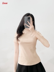 AGN99E33 - Áo Cotton borip be da dáng ôm, cổ U tay cộc.