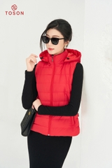 AKS88D34 - Áo phao Đỏ sát nách có mũ.