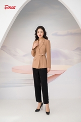 82775N52 - Áo blazer tuytsi be, cổ K, túi lệch, thắt đai