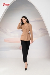 82775N52 - Áo blazer tuytsi be, cổ K, túi lệch, thắt đai