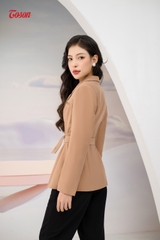 82775N52 - Áo blazer tuytsi be, cổ K, túi lệch, thắt đai