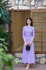 B1388 - Bộ len: Áo + Chân váy xòe